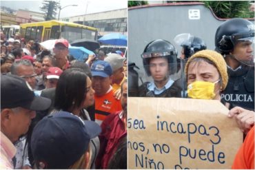 ¡CANSADOS! Maestros de Los Teques indignados protestaron a las afueras del auditorio donde Héctor Rodríguez presenta su memoria y cuenta (+Video)