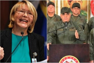 ¡EL LLAMADO! Luisa Ortega Díaz pide a militares venezolanos que se opongan al “bloqueo criminal de la tiranía” (+Video)