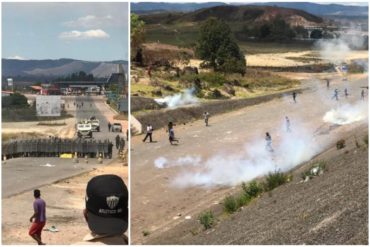 ¡SIGUE EL CAOS! GNB reprime a venezolanos que piden ingreso de ayuda humanitaria en la frontera con Brasil (+Fotos +Videos)