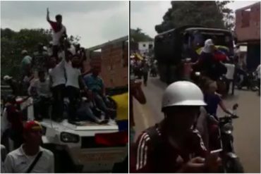 ¡DERRUMBANDO MUROS! GNB permite paso de ayuda humanitaria en Boca de Grita (+Video) (Cantaban el Himno Nacional)