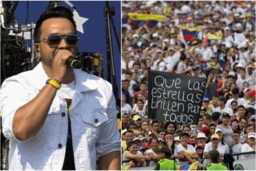 ¡DURO! Luis Fonsi a los venezolanos en el concierto por la ayuda humanitaria: “No nos vamos a dar por vencidos, mi gente” (+Videos +Despacito)