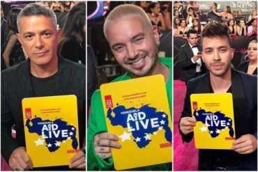 ¡MÍRELOS! Alejandro Sanz, J Balvin , Lele Pons, entre otros: Artistas apoyaron el Venezuela Aid Live en Premios Lo Nuestro (+Fotos)