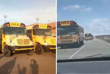 ¡DESCARADOS! Autobuses “colegiales” habrían trasladado a los reos y colectivos para atacar a los pemones (+Video)