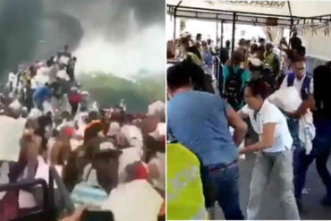 ¡IMPRESIONANTE! Así fue la cadena humana de venezolanos para salvar ayuda humanitaria de camiones en llamas en la frontera (+Videos)