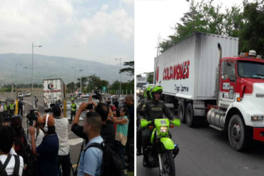 ¡ÚLTIMO MINUTO! Llegó la primera parte de ayuda humanitaria al centro de acopio en el puente «Las Tienditas» (+Videos) (+Fotos)