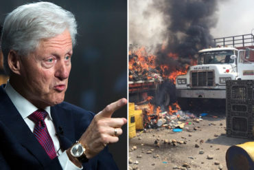 ¡FIRME! Bill Clinton condena brutal represión contra ingreso de ayuda humanitaria en Venezuela: «Esto debe parar»