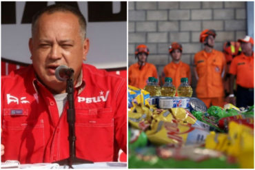 ¿MÁS O MENOS? La sospechosa pregunta de Diosdado sobre ayuda humanitaria: ¿Qué pasaría si el pueblo colombiano le pone la mano a esos contenedores?
