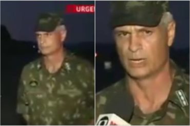 ¡LO DENUNCIÓ! Comandante de las Fuerzas Armadas de Brasil: Militares venezolanos dispararon contra manifestantes en territorio brasileño (+Video)