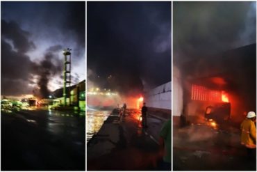 ¡URGENTE! Reportan incendio en los galpones donde almacenan las cajas CLAP dentro del Puerto de La Guaira (+Fotos +Video)