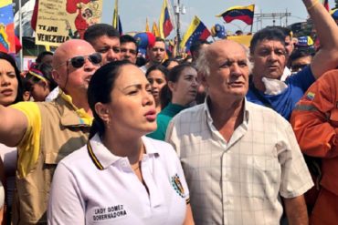 ¡QUÉ FUERTE! Laidy Gómez se retiró de la marcha del #12Feb en San Cristóbal tras fuertes abucheos (+Videos)