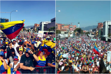 ¡DESCOMUNAL! El video que demuestra la masiva participación de los ciudadanos en protesta convocada por Guaidó este #2Feb