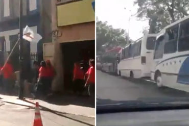 ¡UN CHISTE! La marcha de los autobuses: así se desarrolla la movilización en apoyo a Maduro desde la avenida México (+Video)