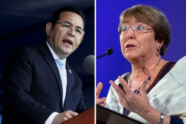 ¡DE FRENTE! Las duras palabras de Jimmy Morales a Michelle Bachelet sobre su postura ante la crisis en Venezuela: “No está haciendo su trabajo” (+Video)