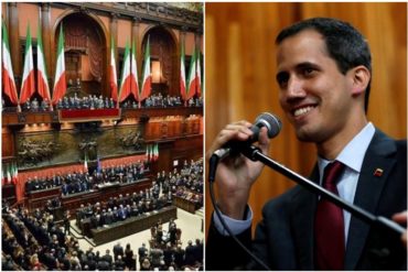 ¡SUMANDO APOYO! Parlamento italiano reconoce a Juan Guaidó como presidente encargado (+Video)