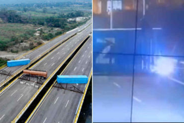 ¡MÁS OBSTÁCULOS! Maduro ordena soldar los contenedores en el  puente Tienditas para bloquear ingreso de la ayuda humanitaria (+Videos)