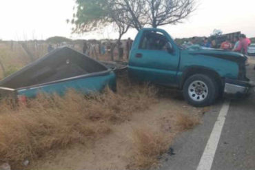 ¡TRÁGICO! Sargento de la GNB murió en aparatoso choque en La Guajira (Su hijo de 11 años resultó herido)