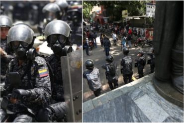 ¡UN ABUSO! PNB impidió marcha de trabajadores públicos hasta sede de la AN para respaldar a Guaidó (+Fotos)