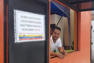 ¡SOLIDARIO! El venezolano dueño de un restaurante en Ecuador que le da desayunos gratuitos a sus compatriotas desempleados