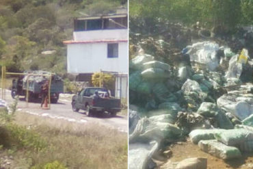 ¡SÉPALO! La FANB habría transportado comida podrida a Carmen de Uria para “su destrucción” (+Fotos +Video)