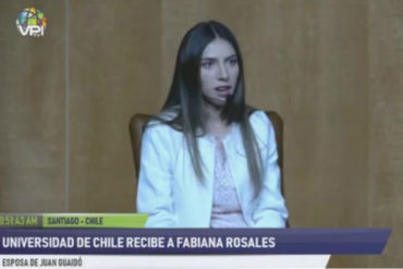 ¡CLARITO! Fabiana Rosales ante Chile: “Maduro está solo en Miraflores. Solo tiene a tres personas que lo acompañan»