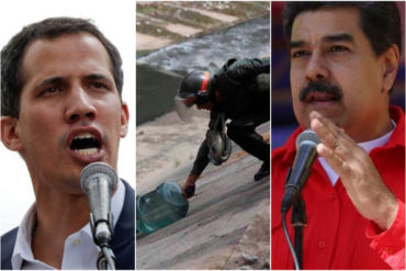 ¡DE FRENTE! “El usurpador no protege a nadie»: El comentario de Guaidó sobre foto de efectivos de la GNB sacando agua del río Guaire