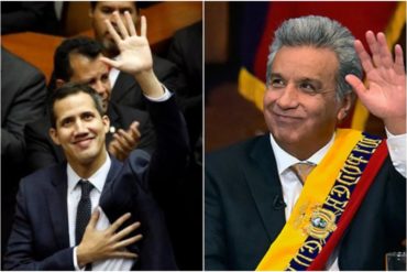 ¡SOLIDARIO! Guaidó reitera respaldo a Lenín Moreno en su lucha por la defensa de la democracia en Ecuador