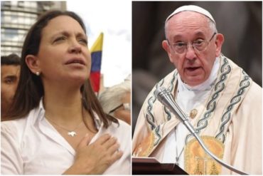 ¡AQUÍ ESTÁ! La dura carta de María Corina al Papa Francisco: Entre la humillación y la dignidad humana, no hay neutralidad