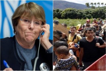 ¡LO RECONOCE! Bachelet certifica migración masiva de venezolanos a causa de la crisis: Más de 3 millones de personas han huido de Venezuela