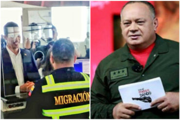 ¡LO AGARRARON DE SOPA! “Aplaude, Diosdado”: Estallan las redes con burlas contra Cabello luego de que Guaidó llegara al país por Maiquetía