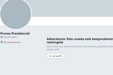 ¡LO ÚLTIMO! Twitter restringió cuenta de prensa «presidencial» del régimen madurista