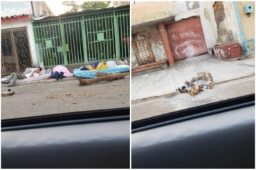 ¡HASTA CUÁNDO! Los zulianos lanzan colchonetas a la calle para descansar del calor durante los apagones (+Fotos)