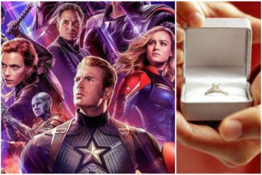 ¡ROMÁNTICO!  Le pidió matrimonio a su novia previo a estreno de Avengers Endgame (+Video)