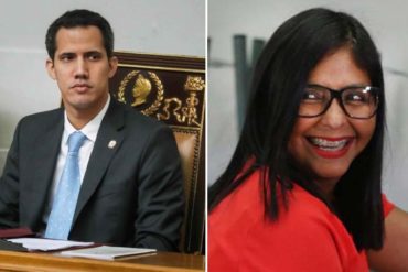 ¡SE TRAGÓ UN PAYASO! Delcy Rodríguez compara a Guaidó con una reina de carnaval: Anda solo, nadie lo quiere (+Video)