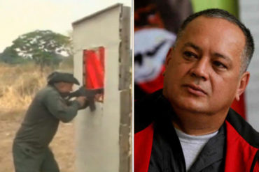 ¡MÍRENLO PUES! Cabello muestra imágenes de entrenamiento de «civiles» armados y disparando (Él es uno de los tiradores)