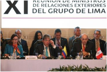 ¡SIN VACILACIONES! Canciller de Colombia aspira que Grupo de Lima emita una declaración “contundente” sobre Venezuela (+Declaraciones de Piñera)