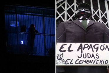 ¡NO SE SALVÓ! A Judas lo vistieron de “apagón” para quemarlo este #21Abr (+Foto)