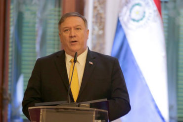 ¡DURO! Pompeo desde Paraguay dice que trabaja para restablecer democracia en Venezuela: «Caiga quien caiga» (+Video)