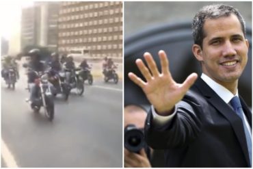 ¡HASTA EL GATO FUE! La caravana de motorizados que acompañó a Guaidó en su recorrido por Caracas (+Video)