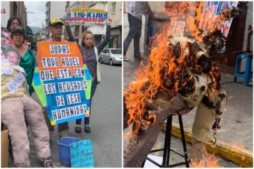 ¡NO LO QUIEREN! Vecinos de La Candelaria hicieron arder a Maduro en la tradicional quema de Judas este #21Abr (+Fotos)