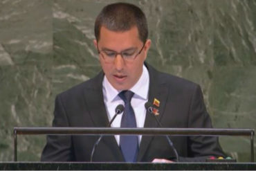 ¡ASÍ LO DIJO! Jorge Arreaza desde la Asamblea de la ONU: «Venezuela es un país que cree que hay un mundo multicéntrico»