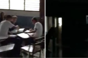 ¡DEBE VERLO! Con pasillos totalmente a oscuras se dicta clases en este liceo de Los Teques (+Video)