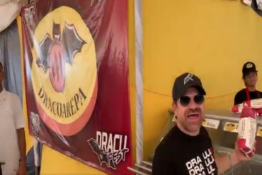 ¡MÁS INVENTOS! Lacava ahora promociona las “dracu-arepas” en su “festival” (+Video)