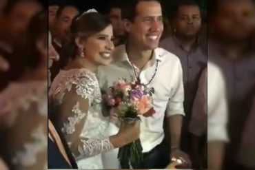 ¡GENIAL! En Maracaibo una novia interrumpió la caravana previa a su boda para saludar y fotografiarse con Guaidó (+Video)