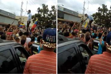 ¡SE LO MOSTRAMOS! Así fue recibido Guaidó por los ciudadanos de Tucacas este #15Abr (+Video)