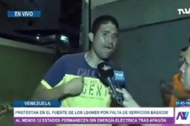 ¡DURO! El grito desesperado de un venezolano en protesta por falta de agua y luz: “Maduro, vete con tus rusos a donde quieras” (+Video)