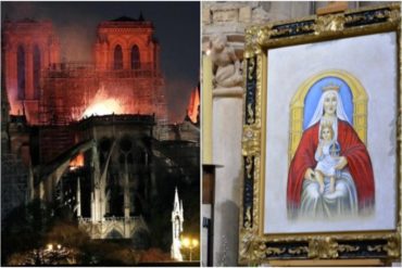 ¡DEBE SABERLO! La pintura de la Virgen de Coromoto se salvó del incendio en la catedral de Notre Dame