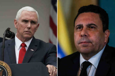 ¡TOMA! Pence a Samuel Moncada: «Usted no debería estar aquí. Debería regresar a Venezuela y decirle a Maduro que debería irse» (+Video)