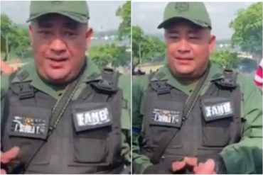 ¡MIRE! “Nosotros requerimos del apoyo del pueblo”, dice militar que se puso a las órdenes de Guaidó (+Video)