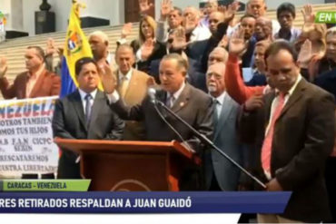 ¡ENTÉRESE! Militares retirados venezolanos respaldan a Juan Guaidó: “Estamos comprometidos en la lucha por Venezuela» (+Videos)