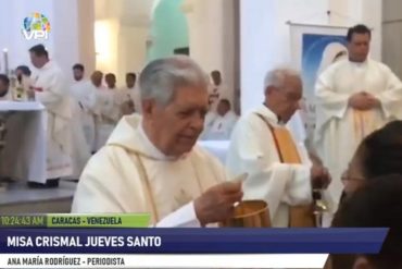 ¡LE MOSTRAMOS! Así transcurrió la misa crismal del Jueves Santo en la Catedral de Caracas (+Video)